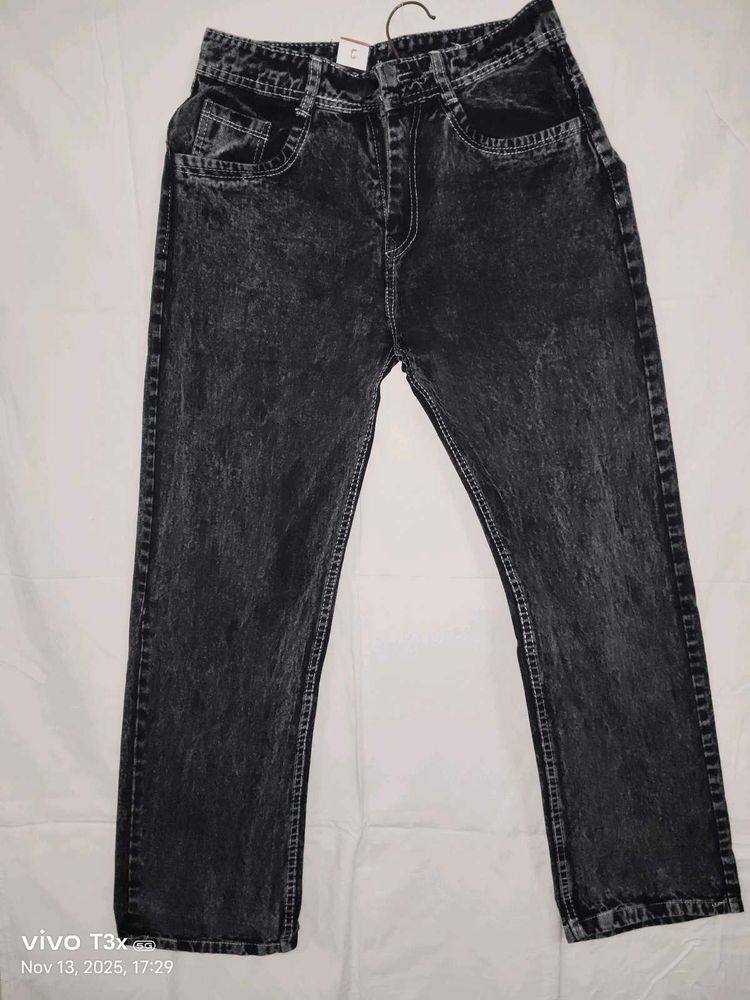 Black Acid Wash Jeans