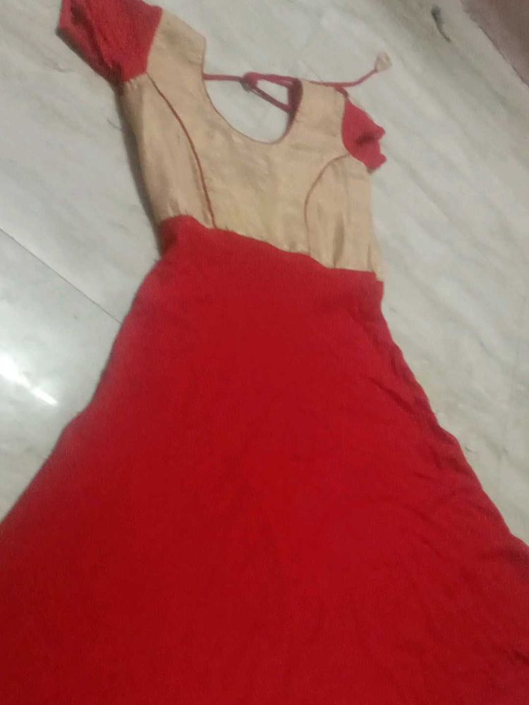 Red &amp; Beige Kurta