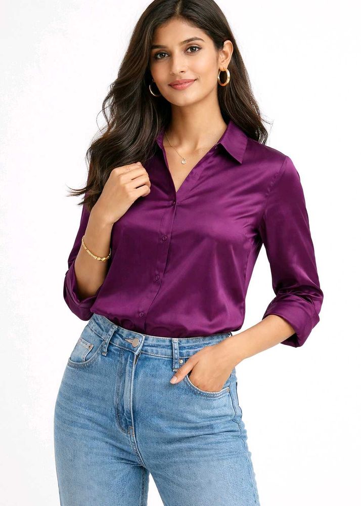 Elegant dark wine Purple Shirt💜