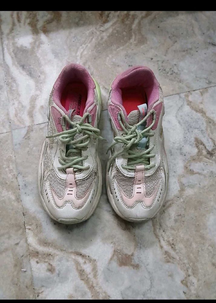 Pink &amp; White Sneakers