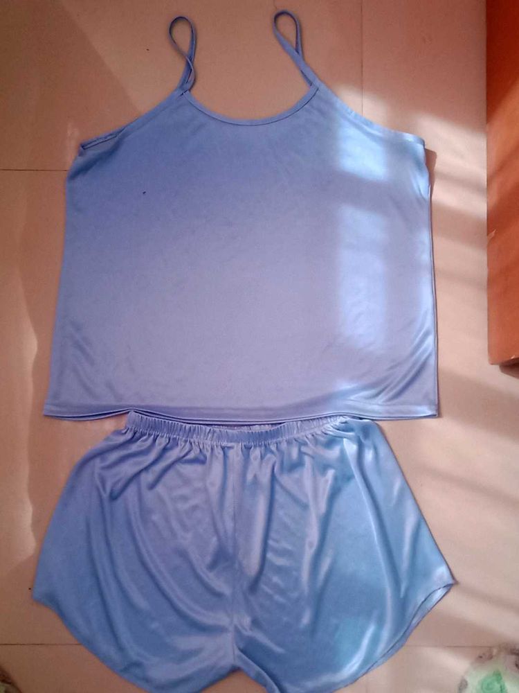 Cute Blue lingerie night Suit