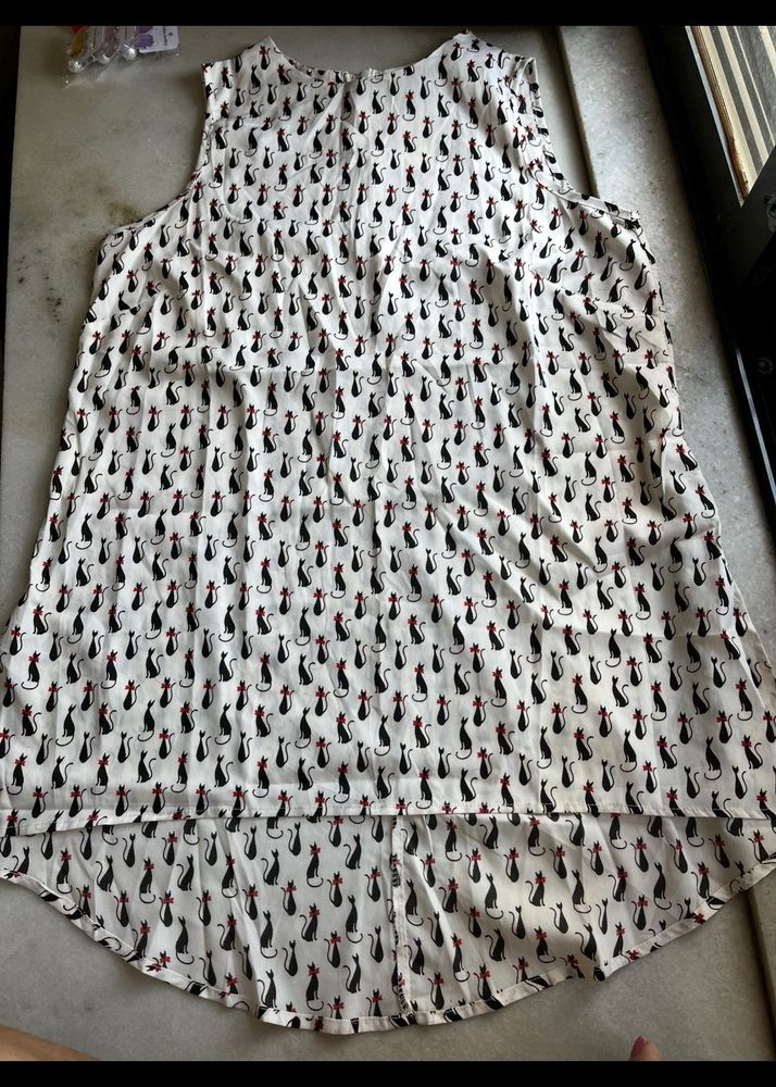 Cat print tunic