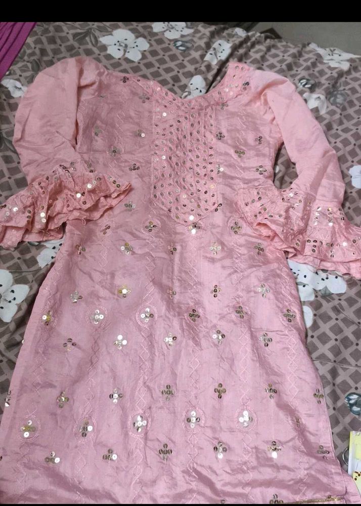 Pink Dress  Kurta Sets