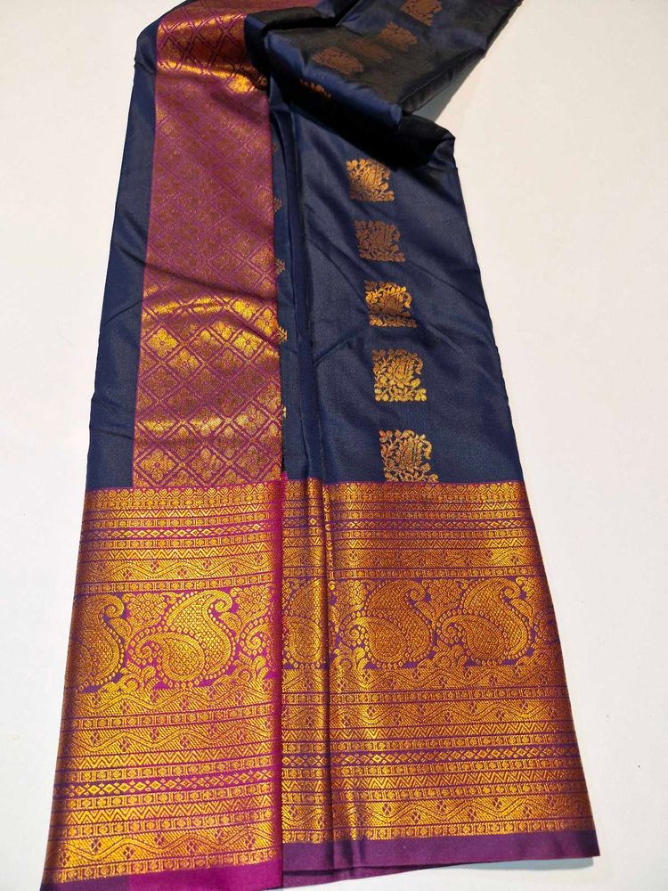 Elegant Navy Blue Saree