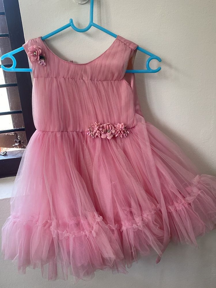 Cute Pink Party Wear Frock