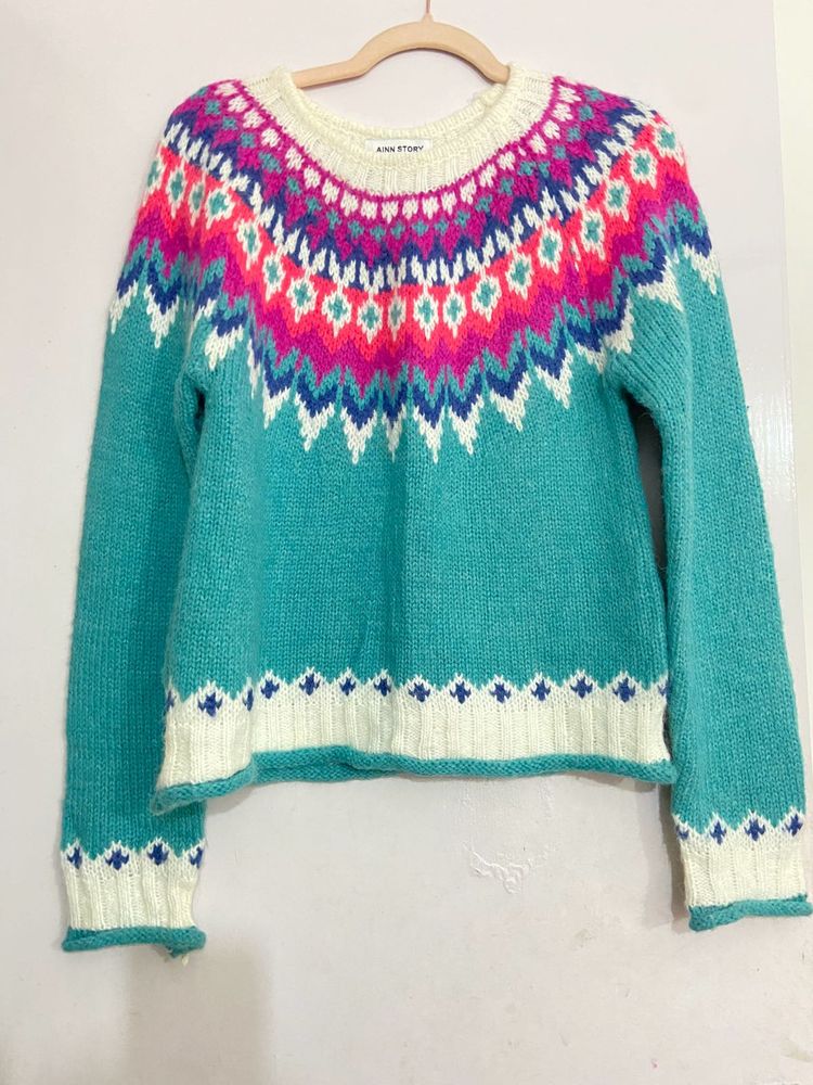 Imported Quality Multicoloured Knit Pullover