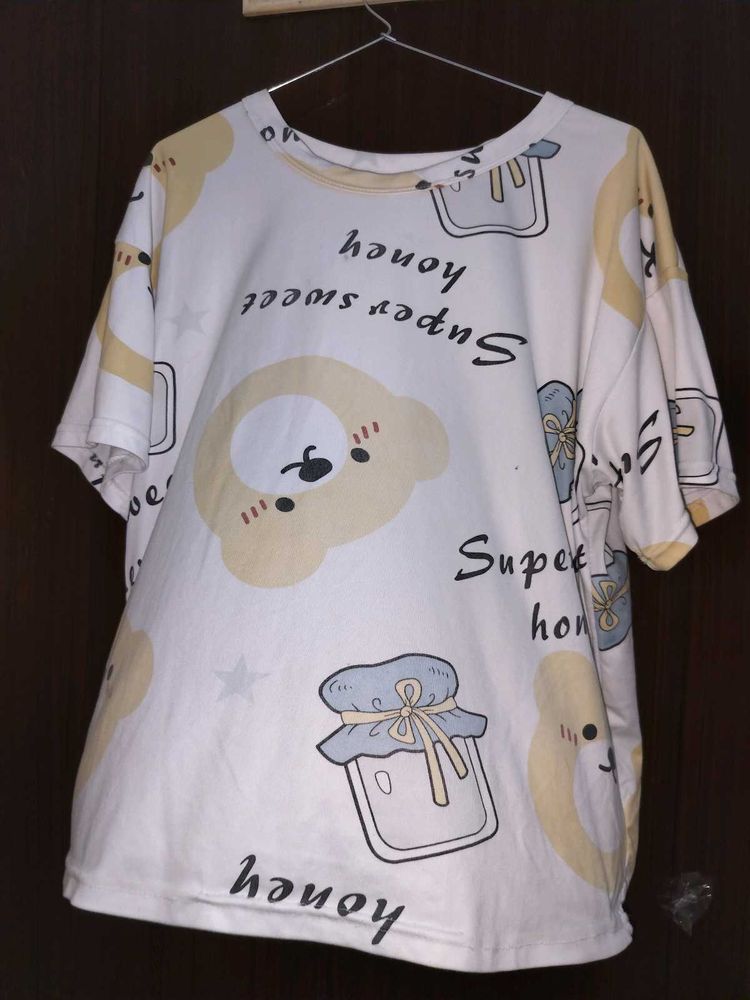 Cute &#39;Super Sweet Honey&#39; Graphic Night Dress ,
