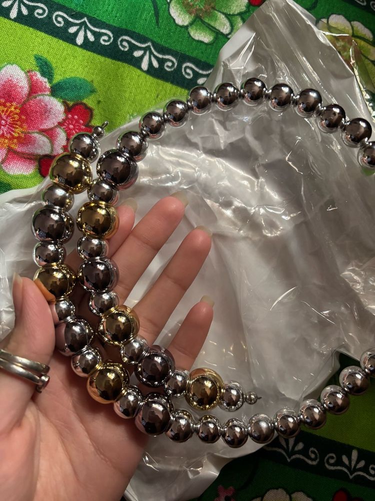 Metallic Beaded Necklace