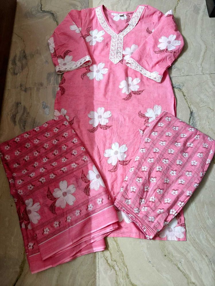 Suit With Dupatta N Pant