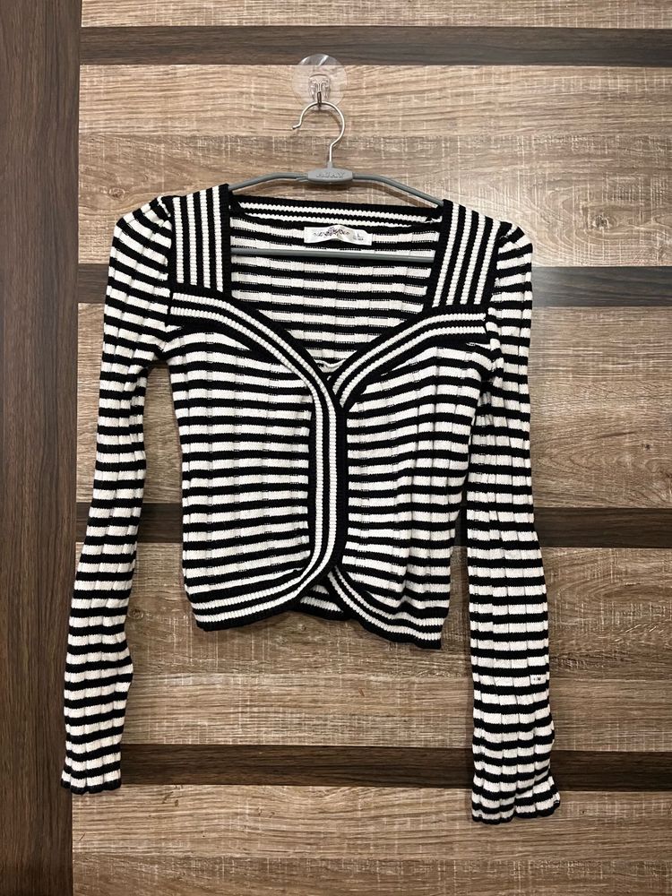 Striped Knit Cardigan