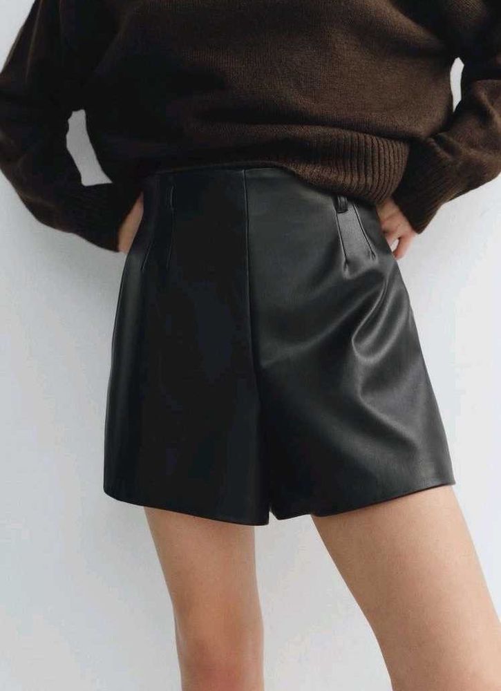 Faux Leather Shorts