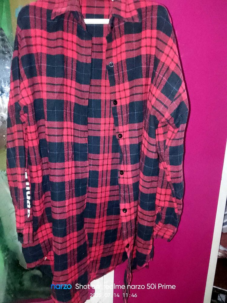 Red &amp; Black Plaid Shirt