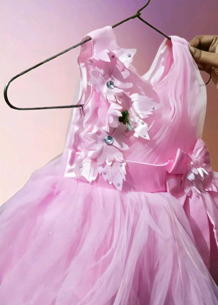 Pink Flower Girl Dress