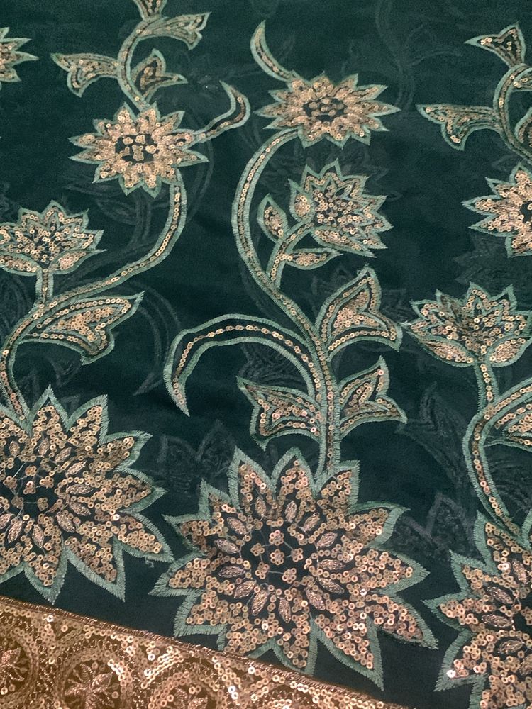 Beautiful Embroidered Sequence Saree