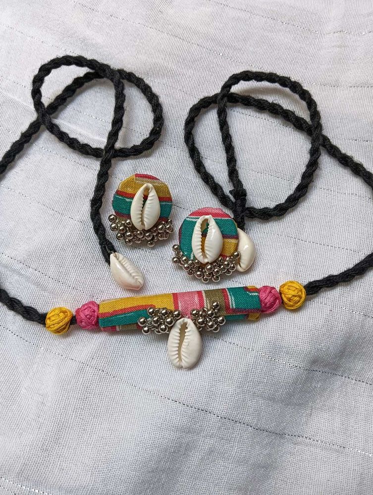 Seashell Fabric Jewelry Set