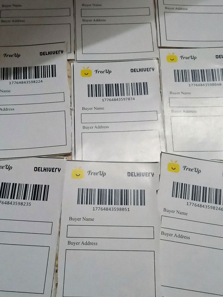 12 Sticky and 7 Printed labels,