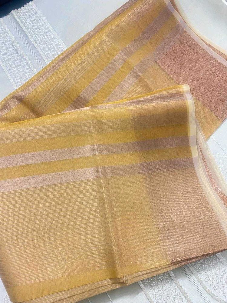 Elegant Golden Saree