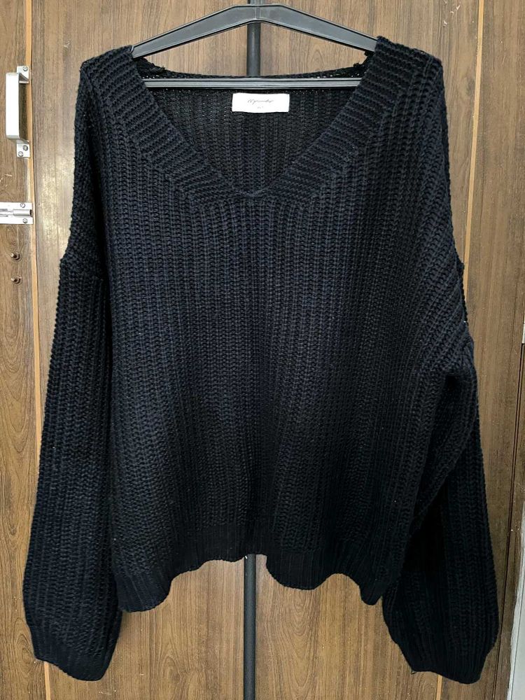 Comfy Black Knit Sweater