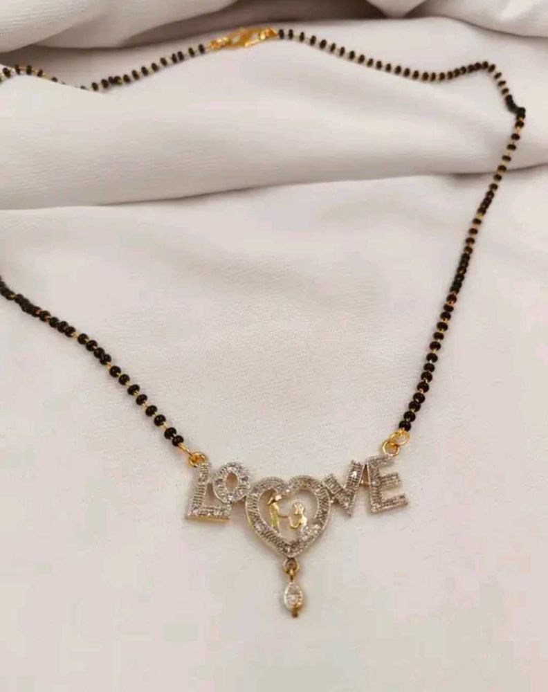 American Diamond Mangalsutra Necklace With Chain