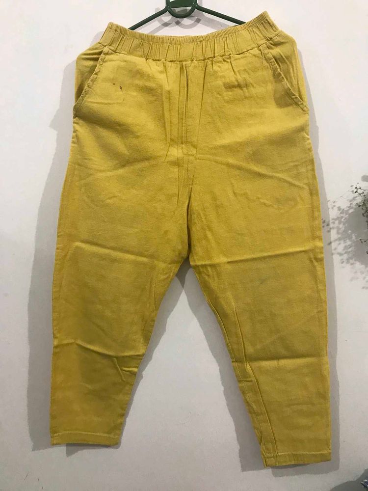 Mustard Yellow Knee Length Bottoms