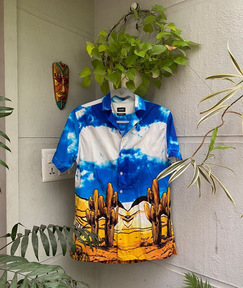 Yousta Beach Print Relaxed Shirt