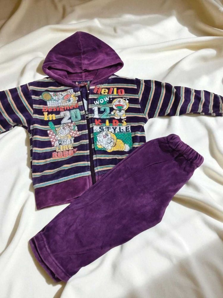 [Unisex] Kids Winter Hoodie Pant Co Ord Set