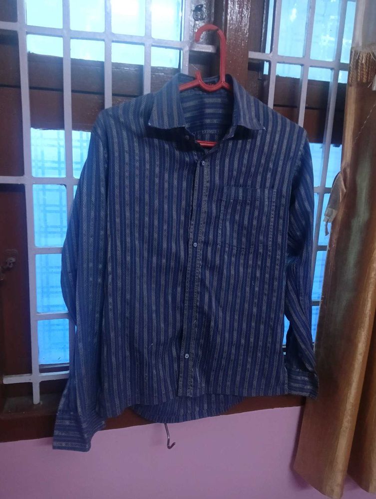 Striped Blue Men's Shirt