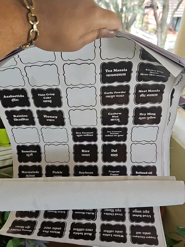 Spice Jar Label Stickers+ white new roll