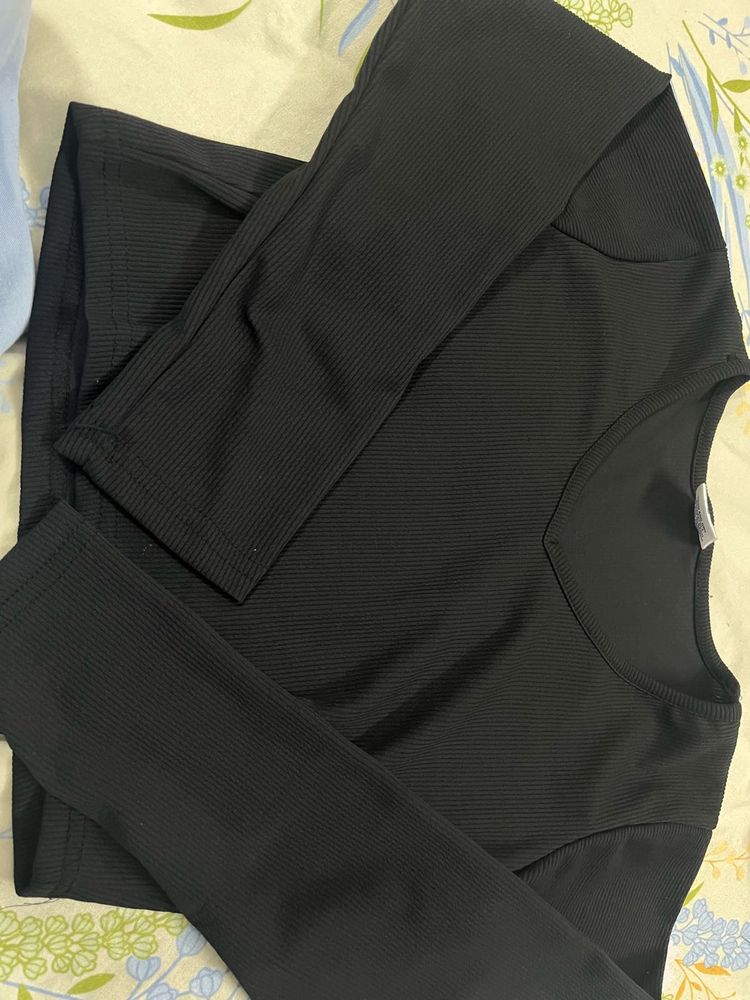Black Long Sleeve Top