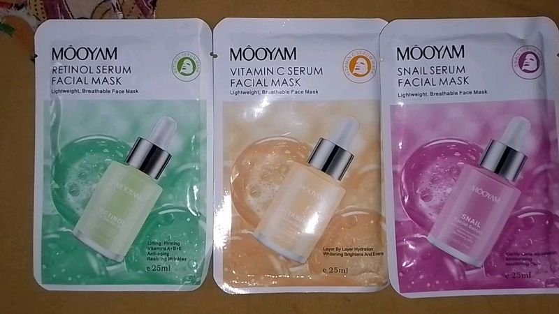 Mooyam pack of 3 sheet masks