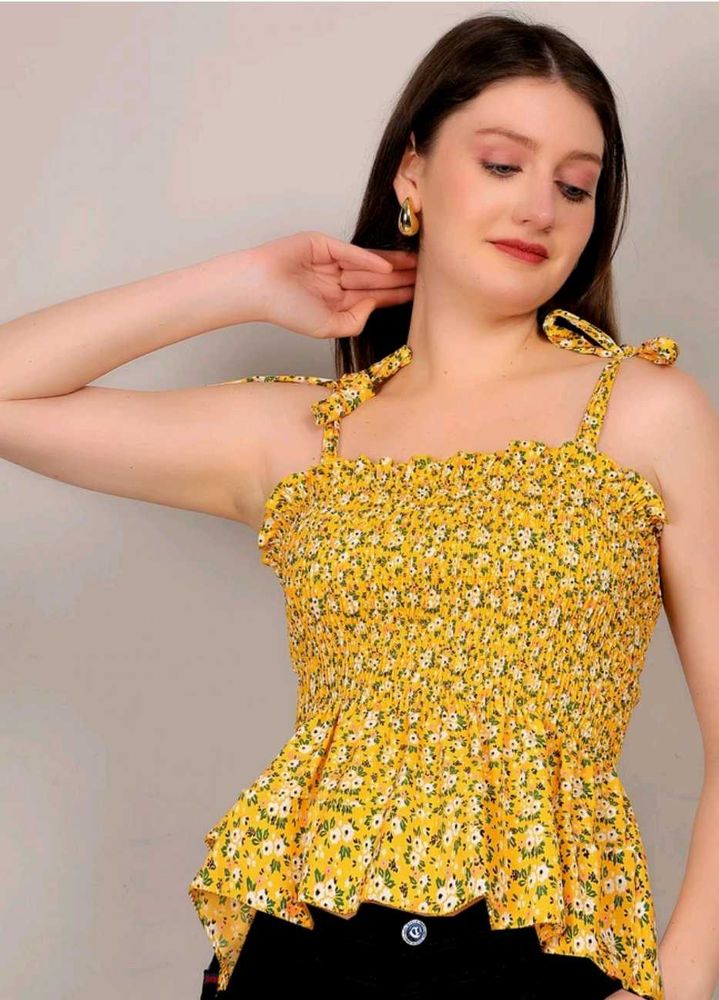 Floral Yellow Top