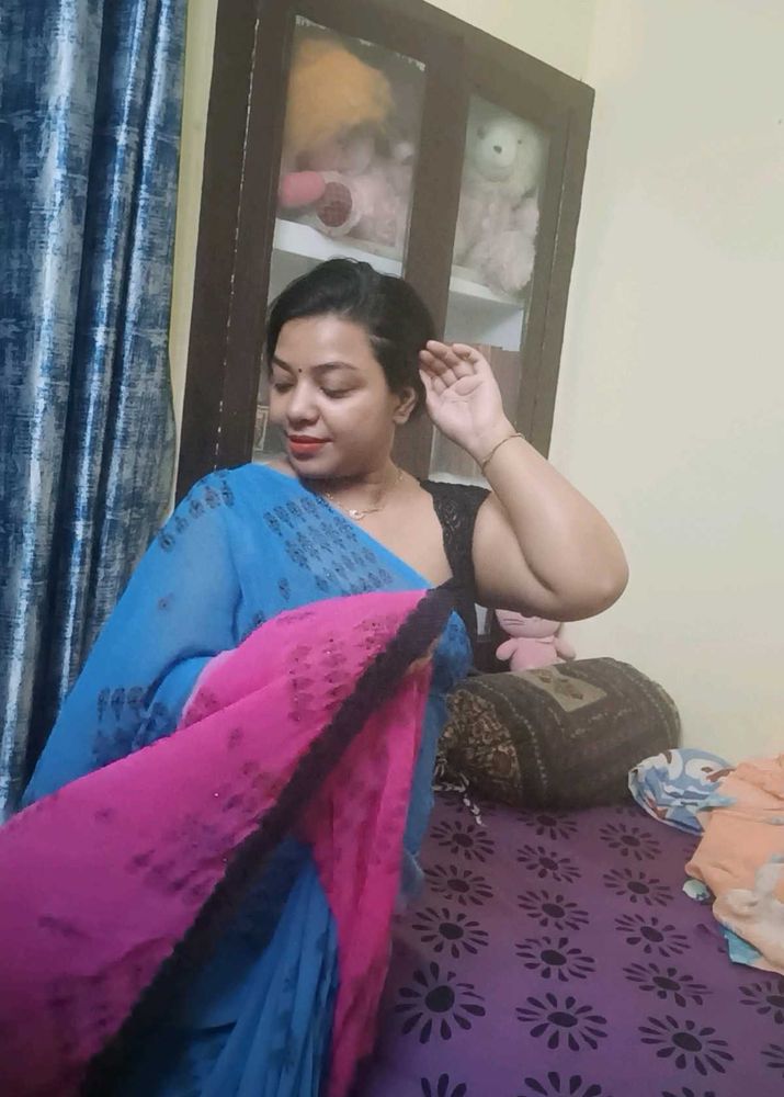 Blue &amp; Pink Saree
