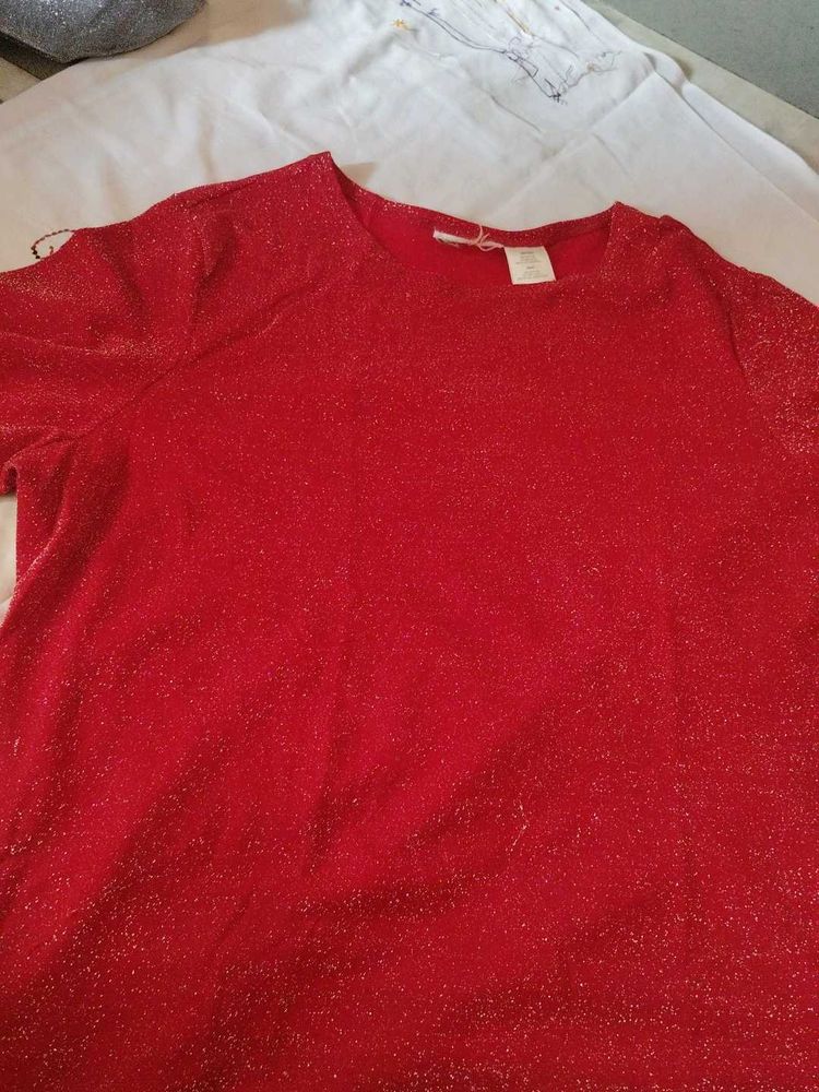 Red Sparkly Top