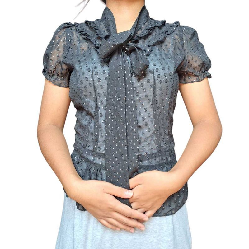 Black Mesh Top