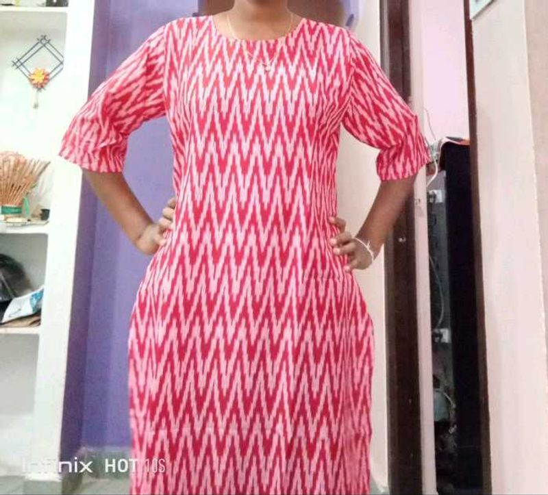 2days Offer Red Daily Wear Kurta New One. Not Wore