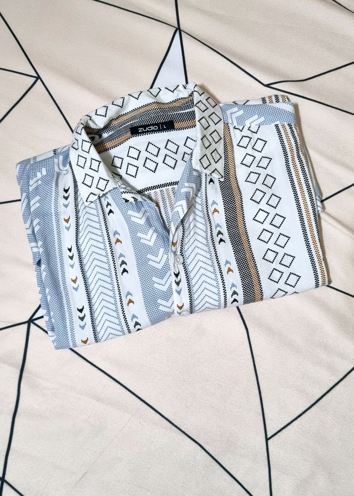 Zudio Shirt Half Sleeve Size L