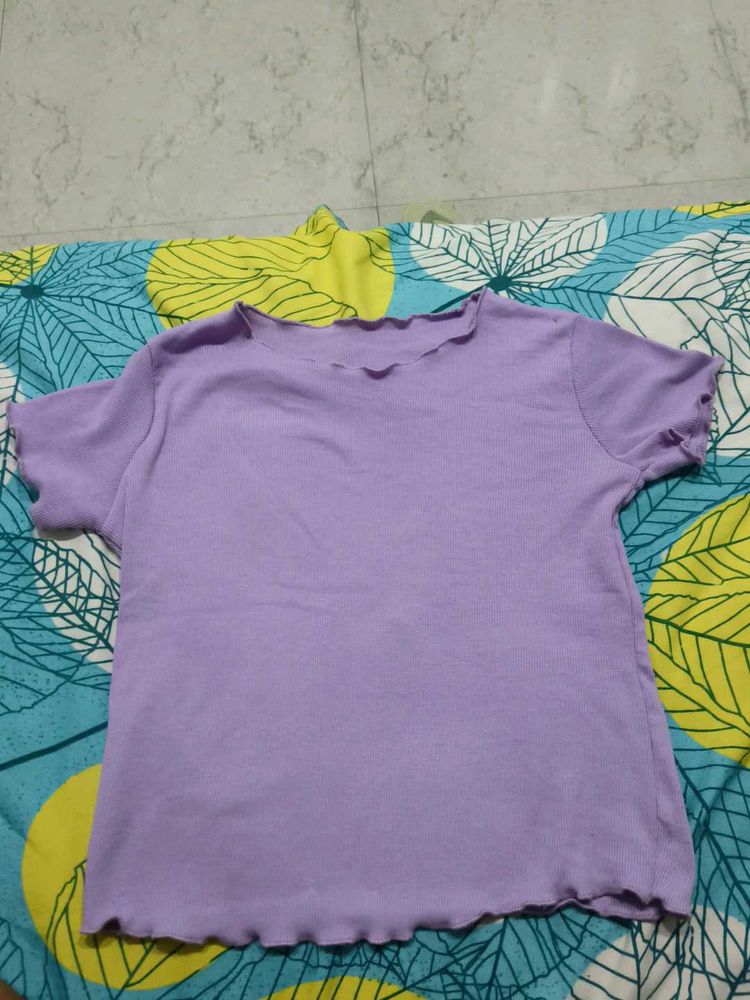 Ribbed Lavender Women's T-shirt
