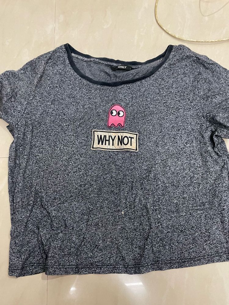 Dark Grey Casual Tshirt