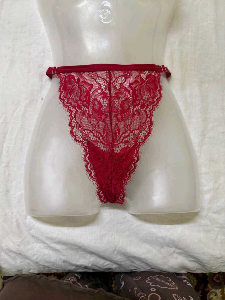 Red Lace Thong