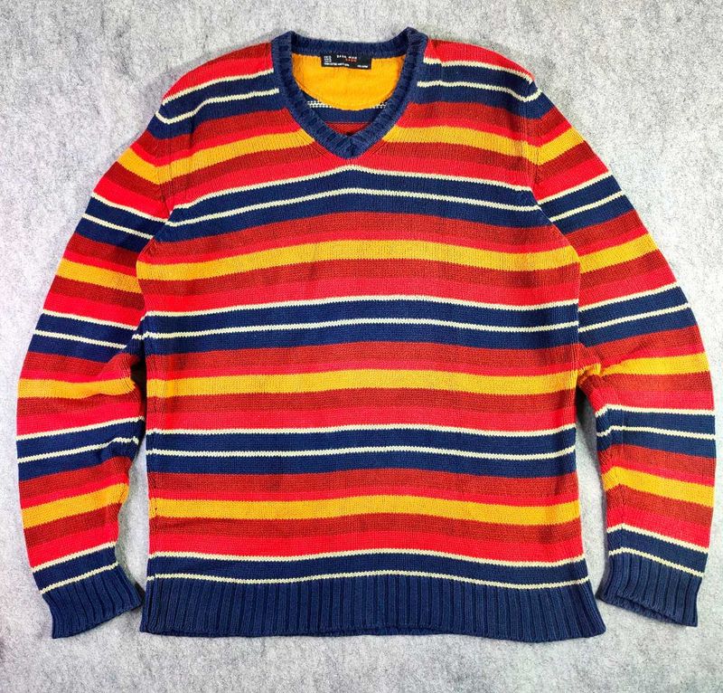 Zara Striped Knit Pullover - Chest 42