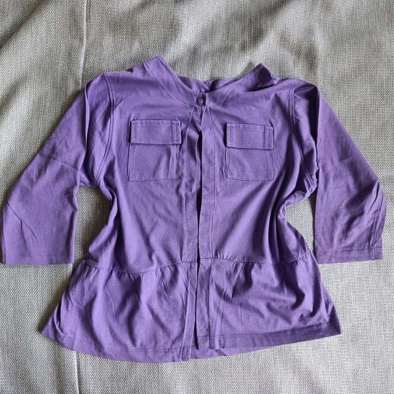 Girls/womens Purple Shirt with Pockets