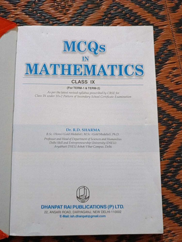 Mathematics MCQ Class IX Textbook