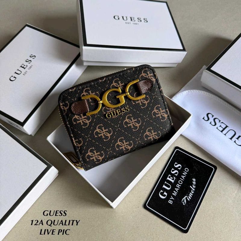 GUESS MINI ZIPPER WALLET FOR HER WD BOX