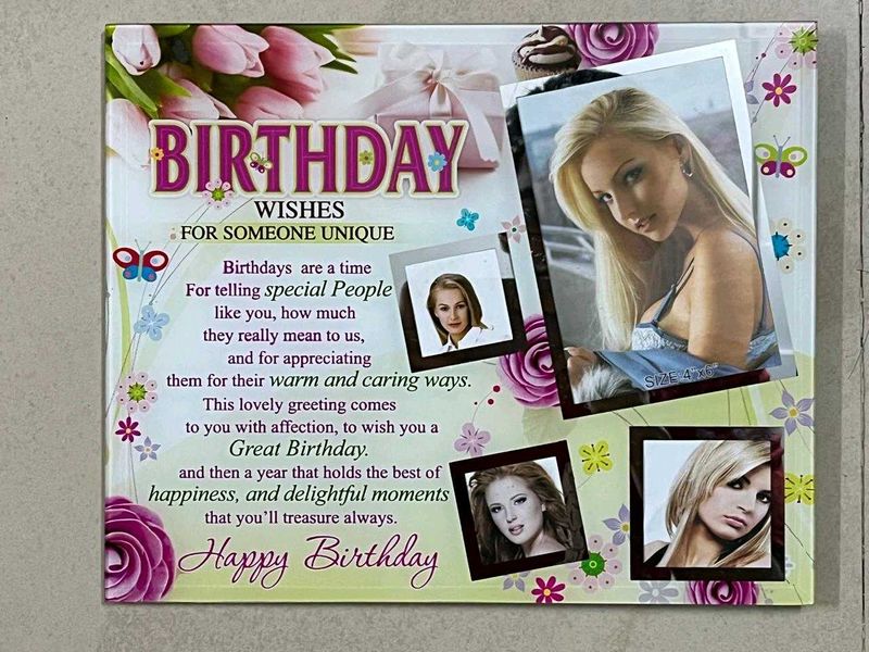Birthday Collage Photo Frame (Multiple Slots, 4x6)