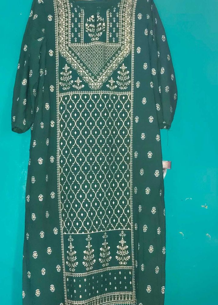 Green Printed Kurti