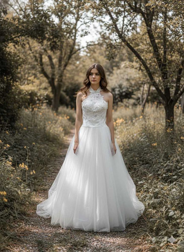 embellished white gown