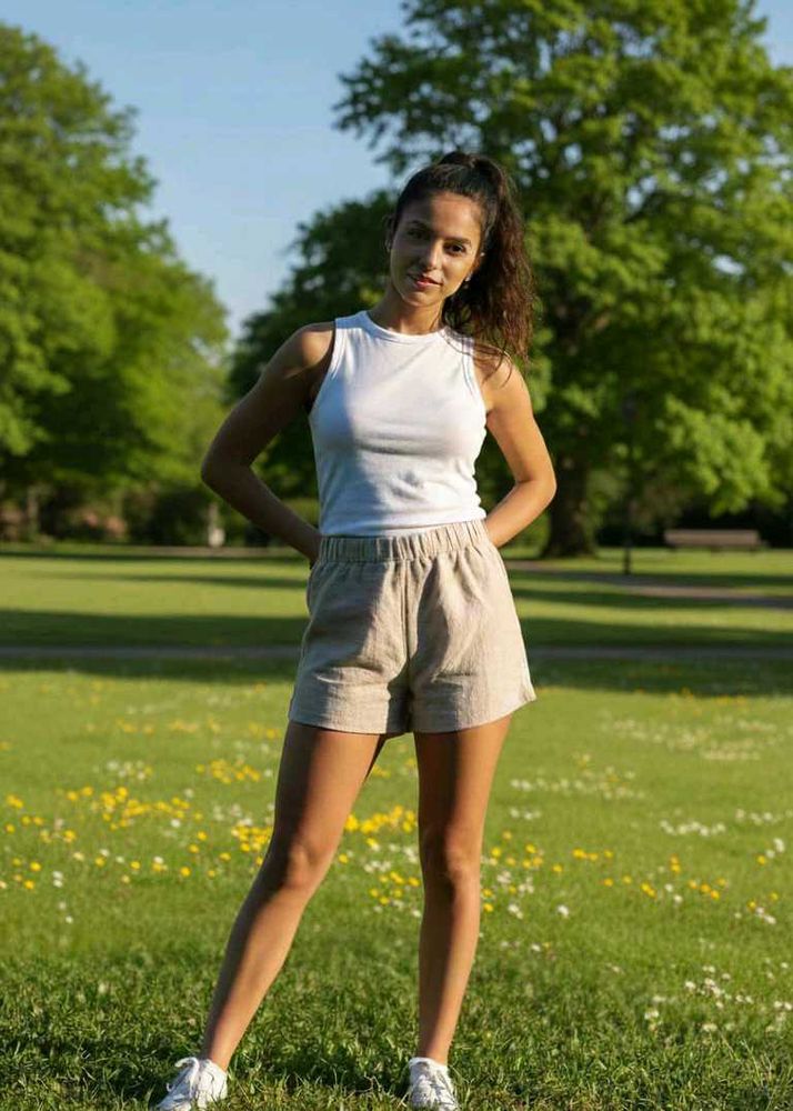 Beach Vibe Pintresty Linen Blend Shorts