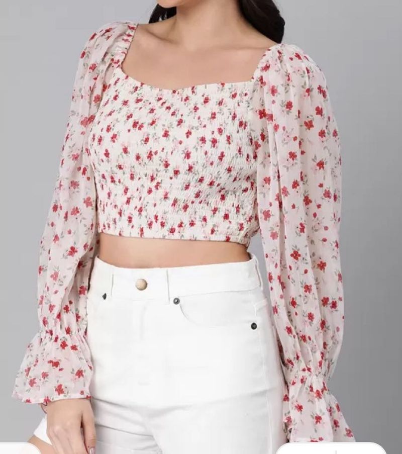 Floral Crop Top🍄