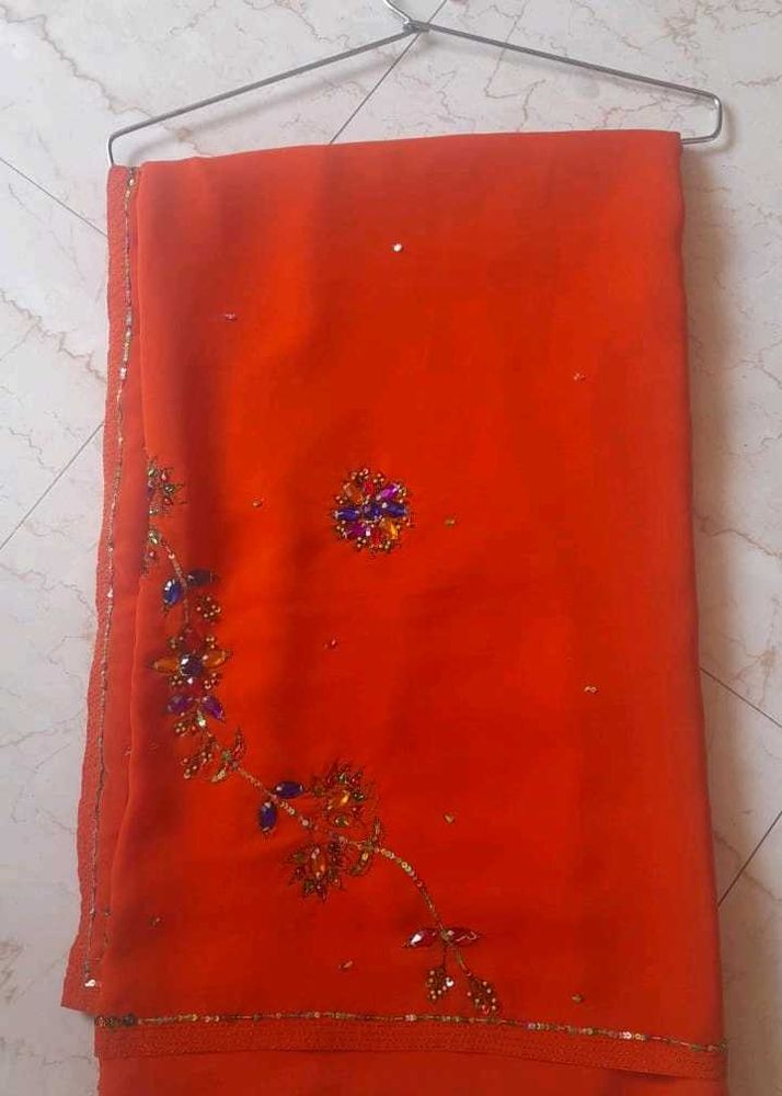 Designer Saree With Heavy Work