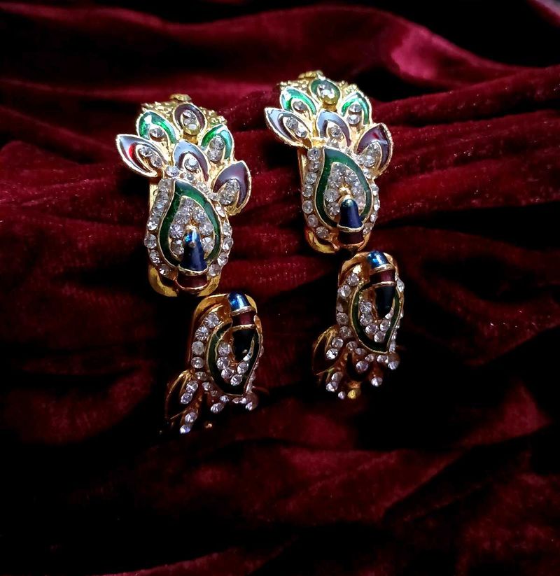 Peacock gold bangles